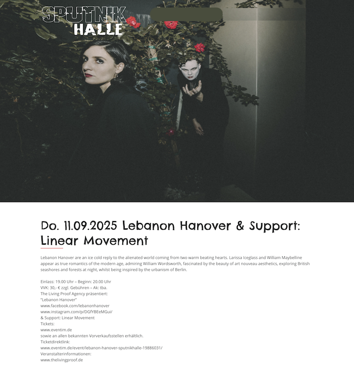 LINEAR MOVEMENT supports Lebanon-Hanover in Munster