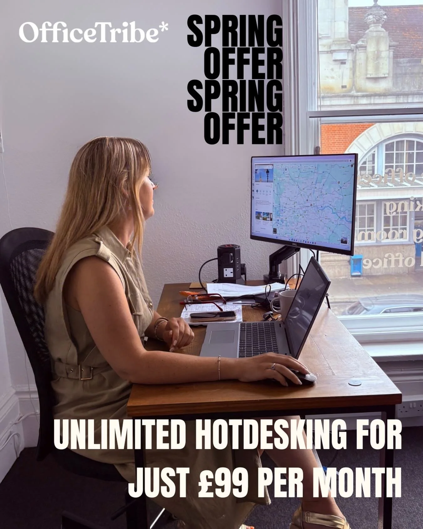 🌿 Spring Offer at OfficeTribe 🌿

Looking for coworking space in Tunbridge Wells?

This spring, join OfficeTribe for just &pound;99 + VAT per month for your first 3 months on our Unlimited Hot Desk membership.

✔ 24/7 access
✔ Work across both centr