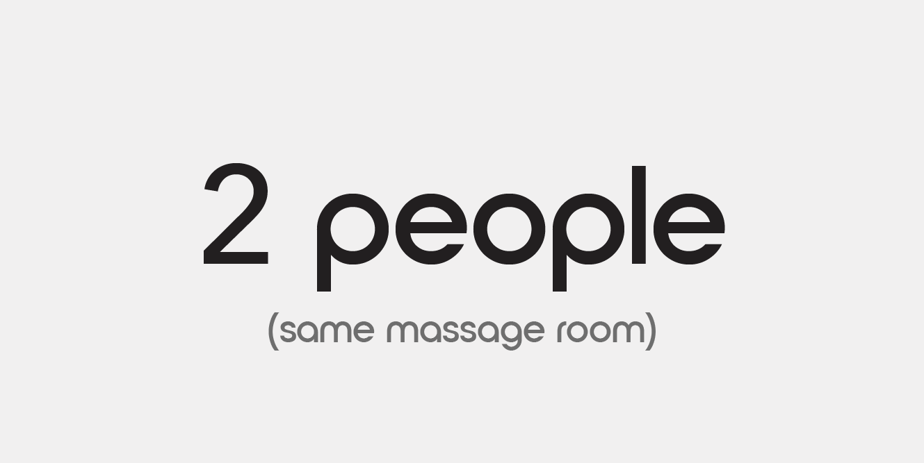 Button to book a 2 person massage at Tauranga Studio