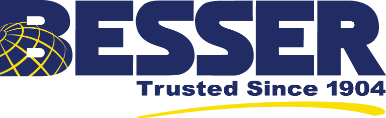Besser logo with a globe design, the text 'Trusted Since 1904' and a yellow curved line.