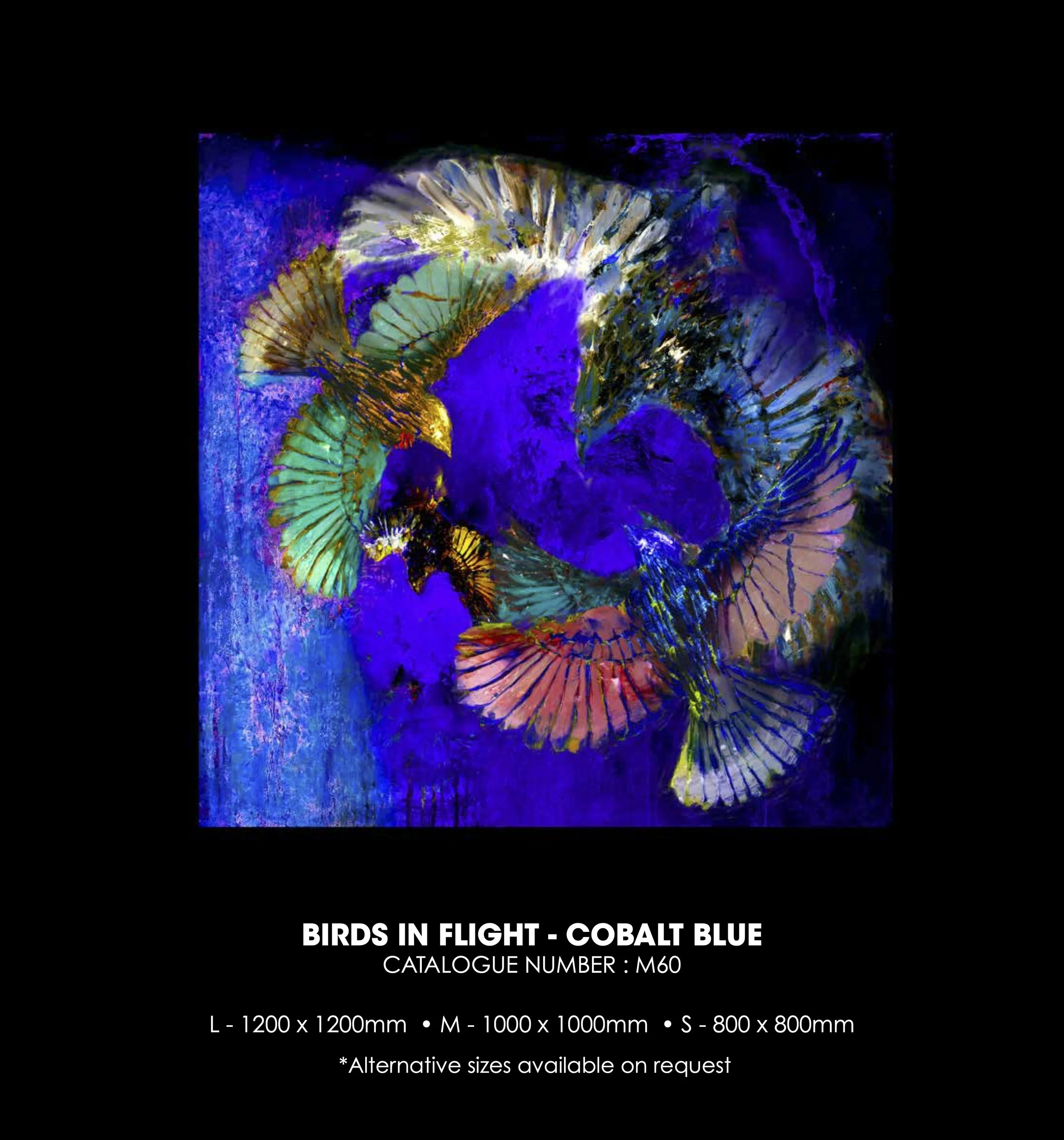 Birds In Flight - Cobalt Blue (M60)