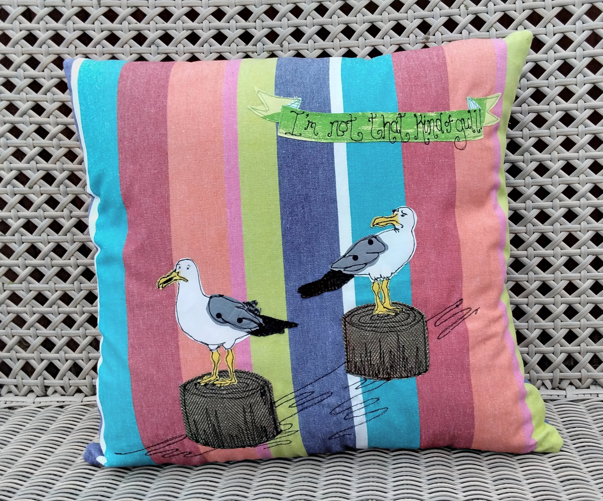 Mae Kandoo Quirky seagull cushion Not that kind of girl