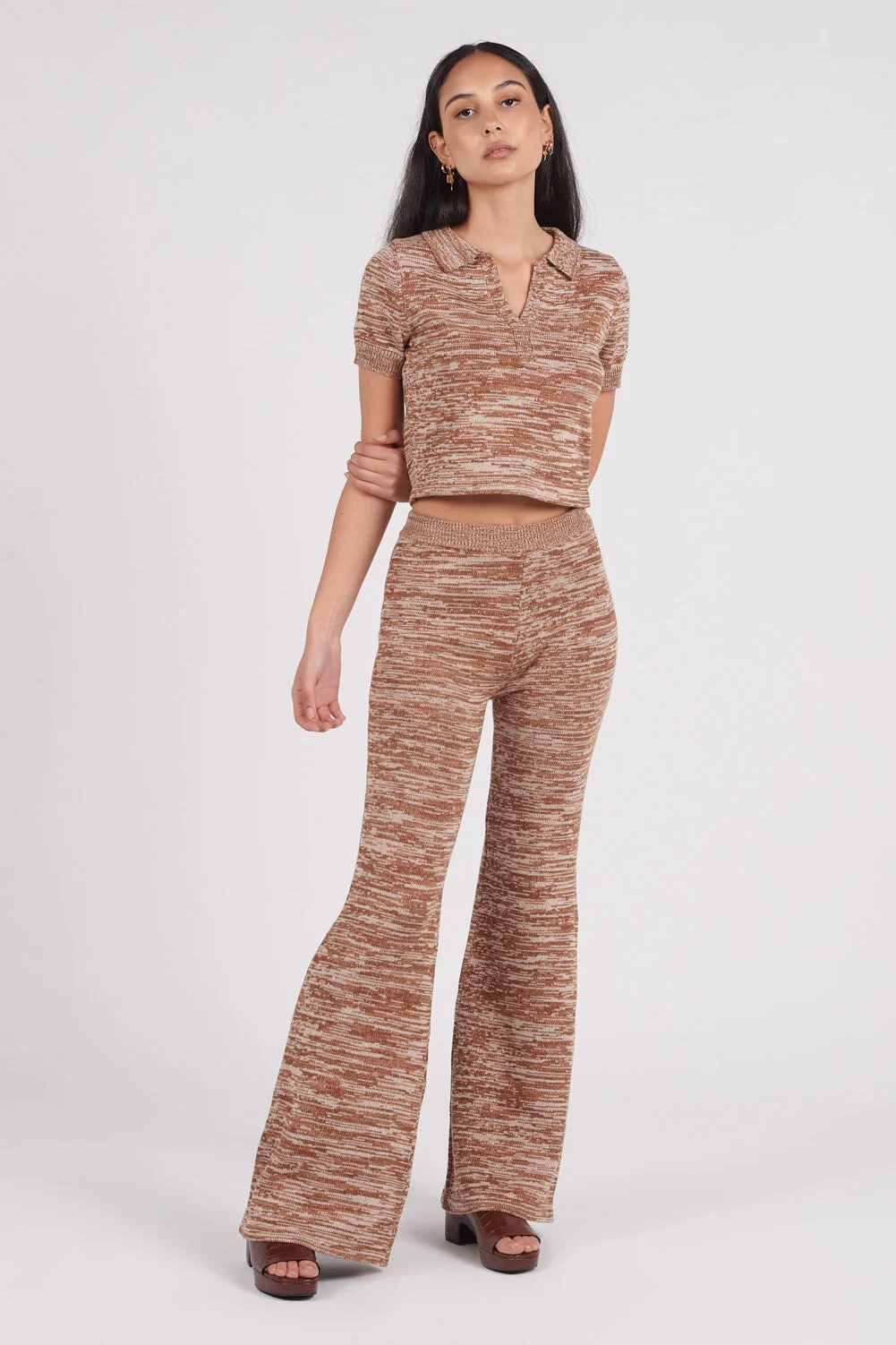 Organic Cotton Space Dye Knit Flare 