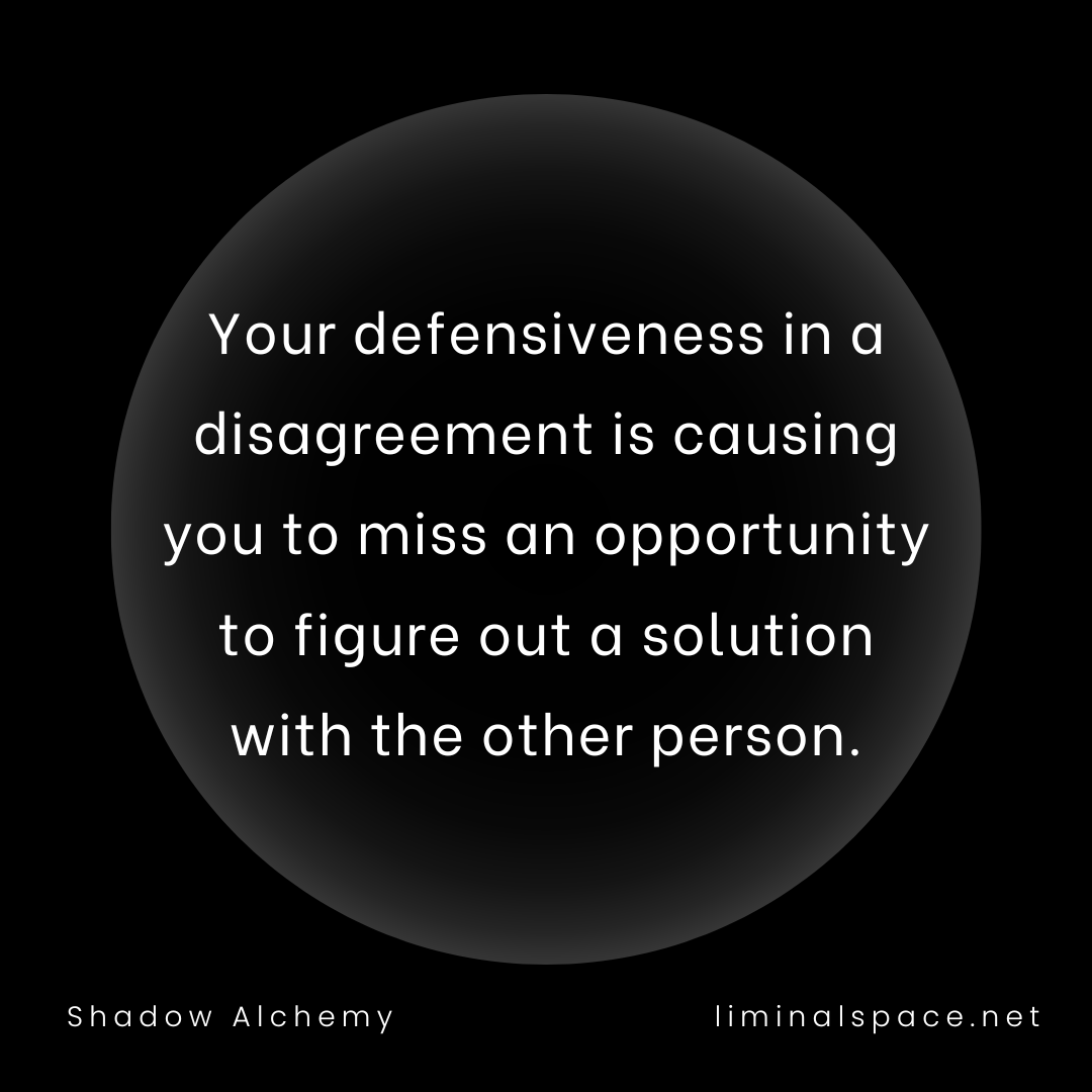 On being defensive.