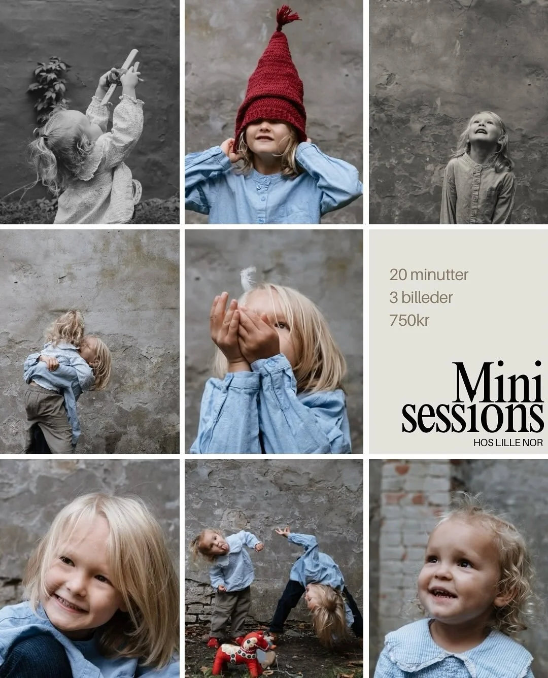Eeeej, jeg gl&aelig;der mig til det her! Og vi starter allerede p&aring; torsdag 📸✨

S&aring; book en tid og prik endelig til dem I kender, der ogs&aring; b&oslash;r komme forbi - s&aring; kan vi alle f&aring; styr p&aring; julegaverne inden decembe