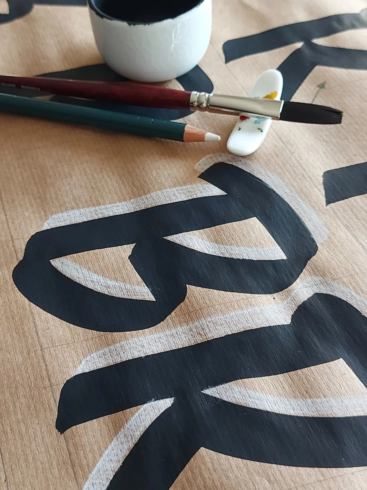 🇬🇧 I still need to figure out what happened in 2025.. anyway let's jump straight into 2026!
I am learning new brush letters and enjoying filling sheets of paper with exercises without the idea of creating finished works of art. That's fine too..
I 