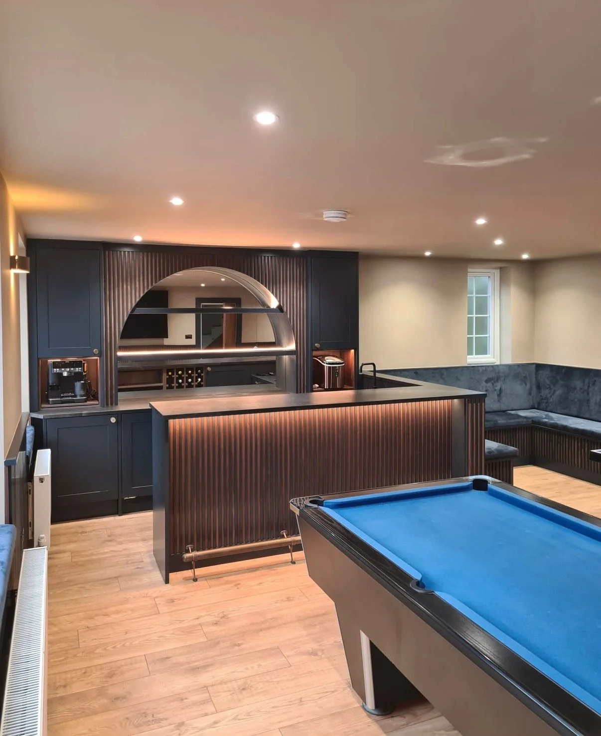 Private bar and games rooms for client in Esher, Surrey
