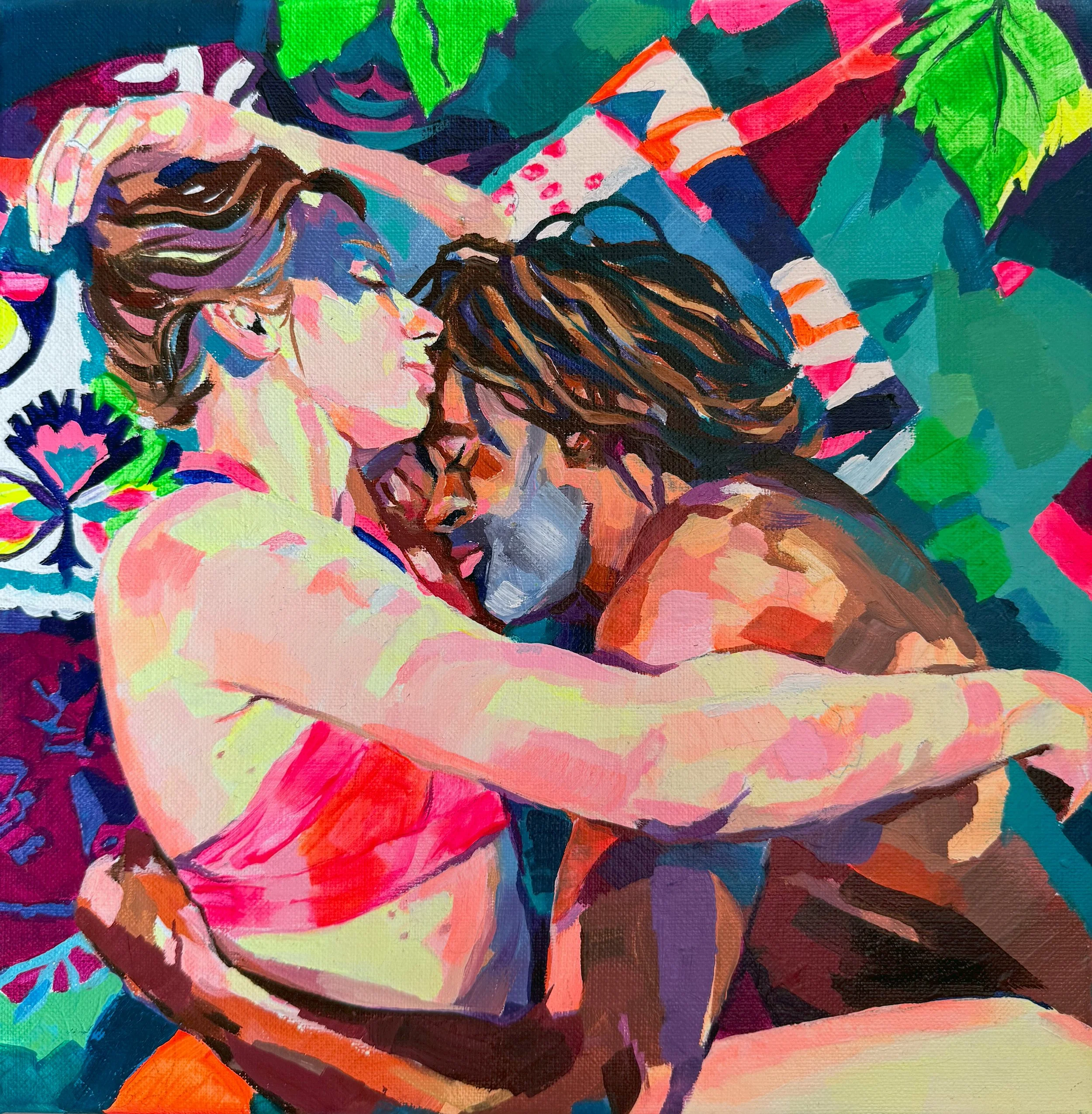 Botanical Dream, oil and acrylic on canvas, 30 x 30cm