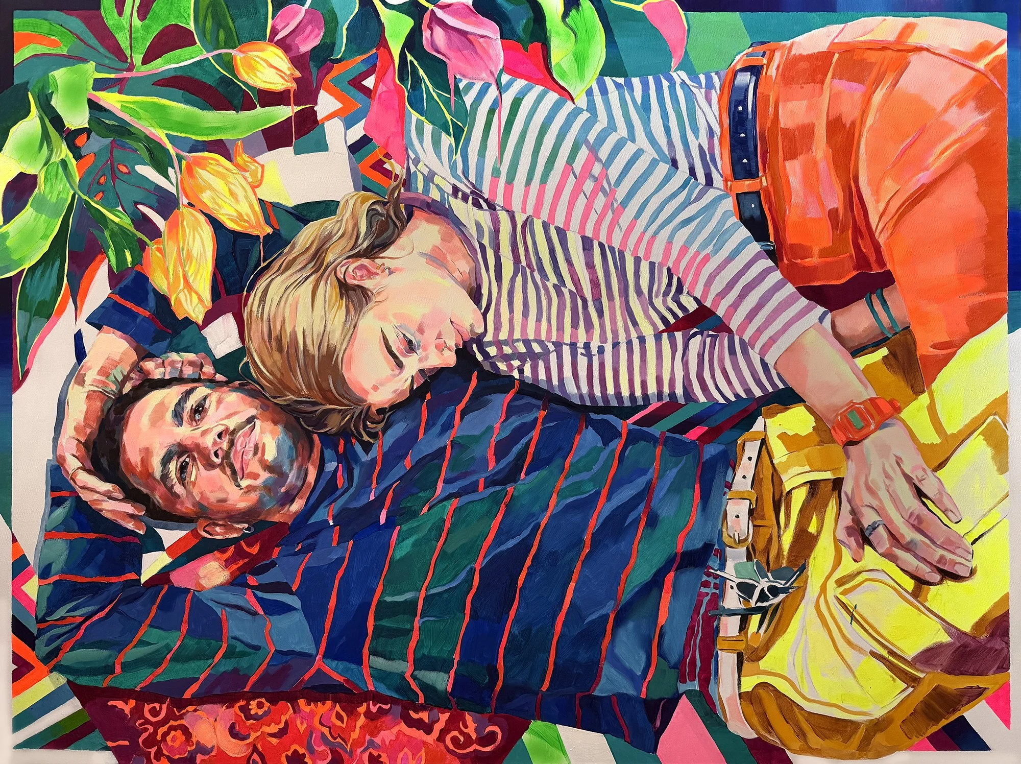 Threads of Us, oil and acrylic on canvas, 91 x 120cm, 2025