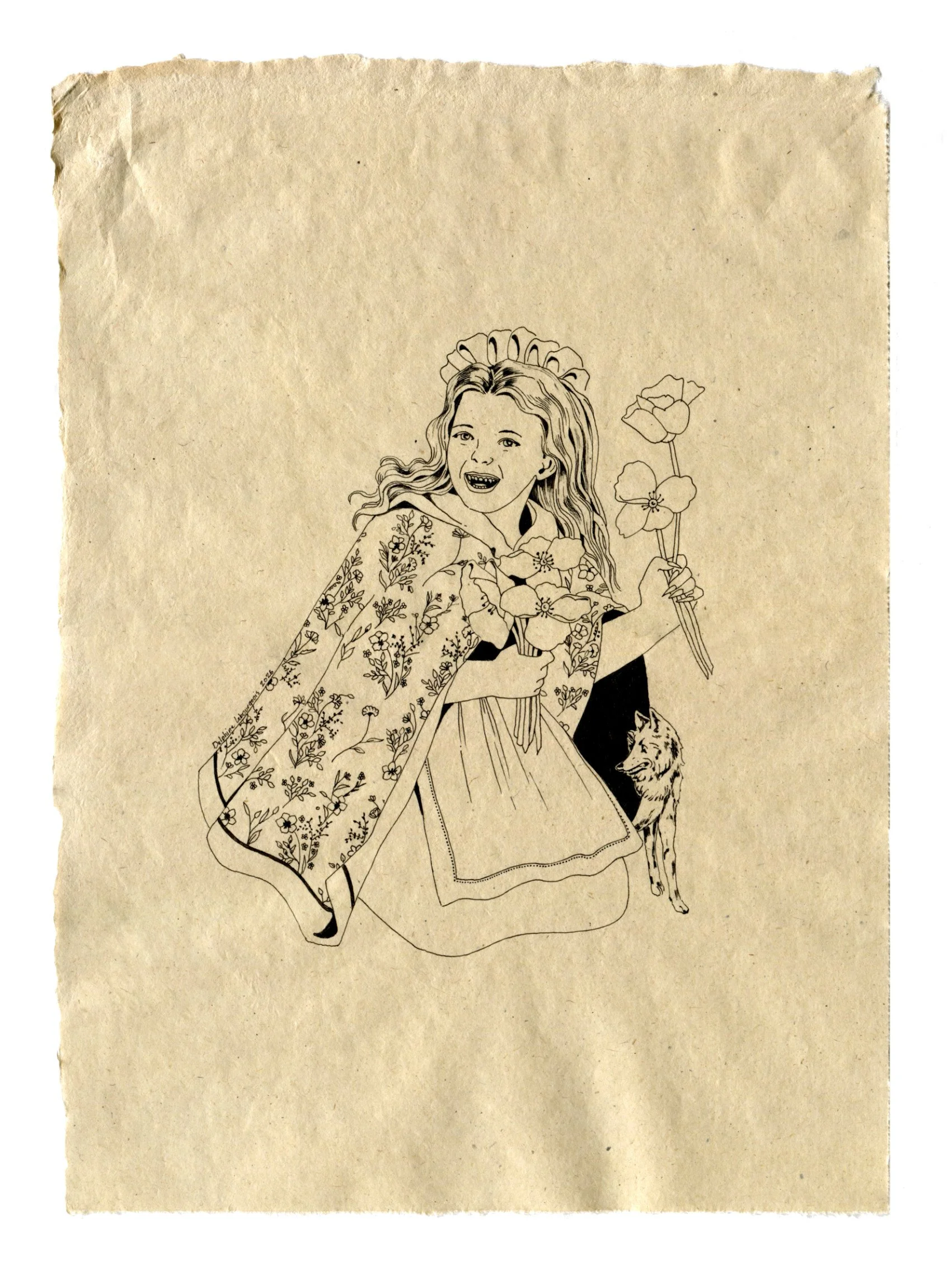 Rouge / 2026/ Ink, watercolour and acrylic on Hemp paper / 25x35cm