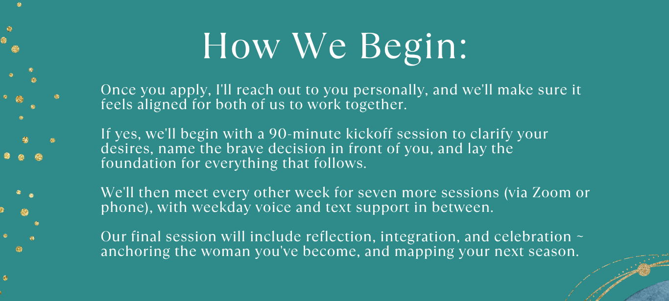 We begin with you applying!