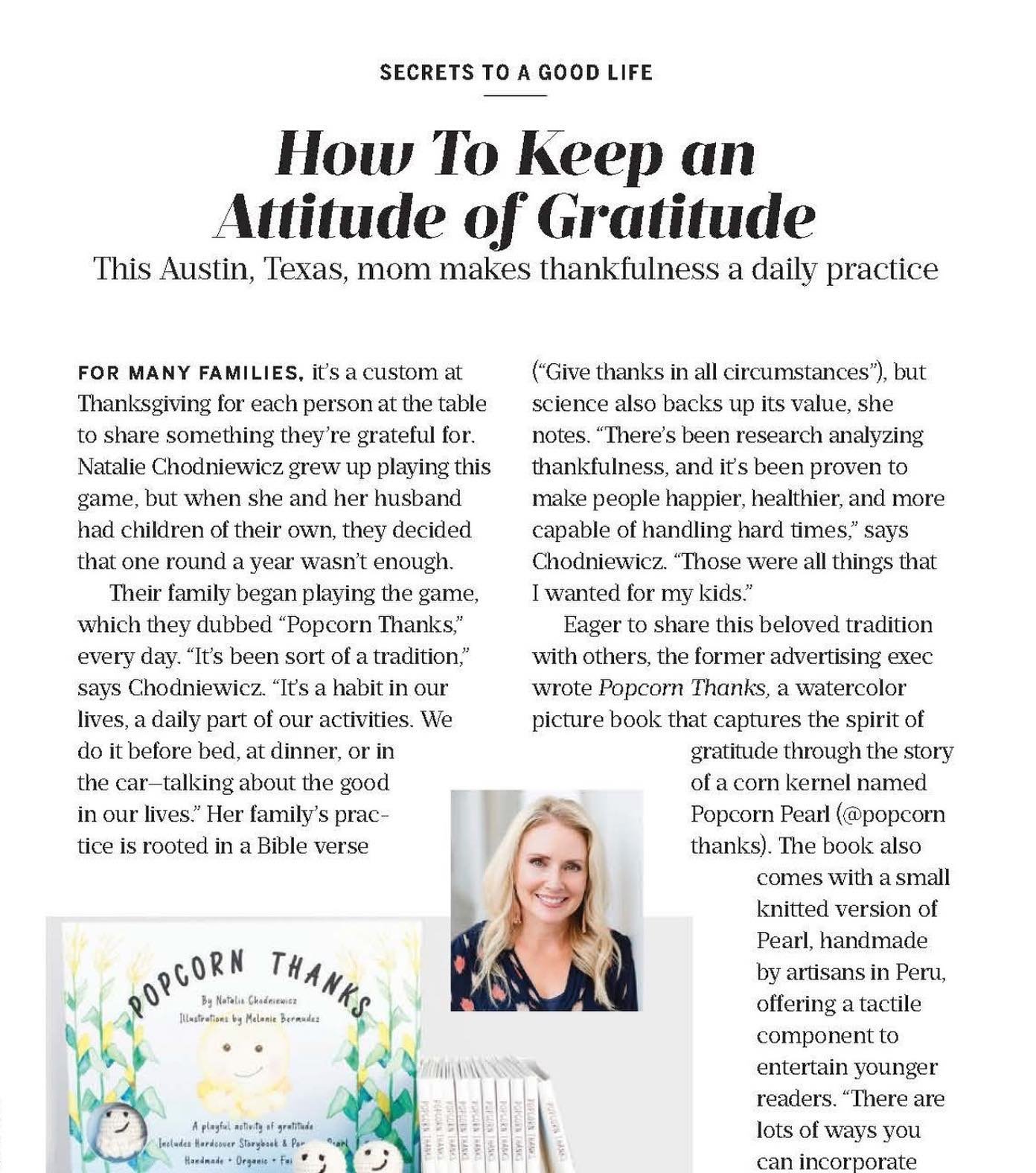 One year ago, while we were spring breaking in Mexico, a friend snapped a pic of Popcorn Thanks in the April edition of Southern Living magazine! A simple little book and activity created from the sidelines of my kids @barcaacademyatx soccer practice