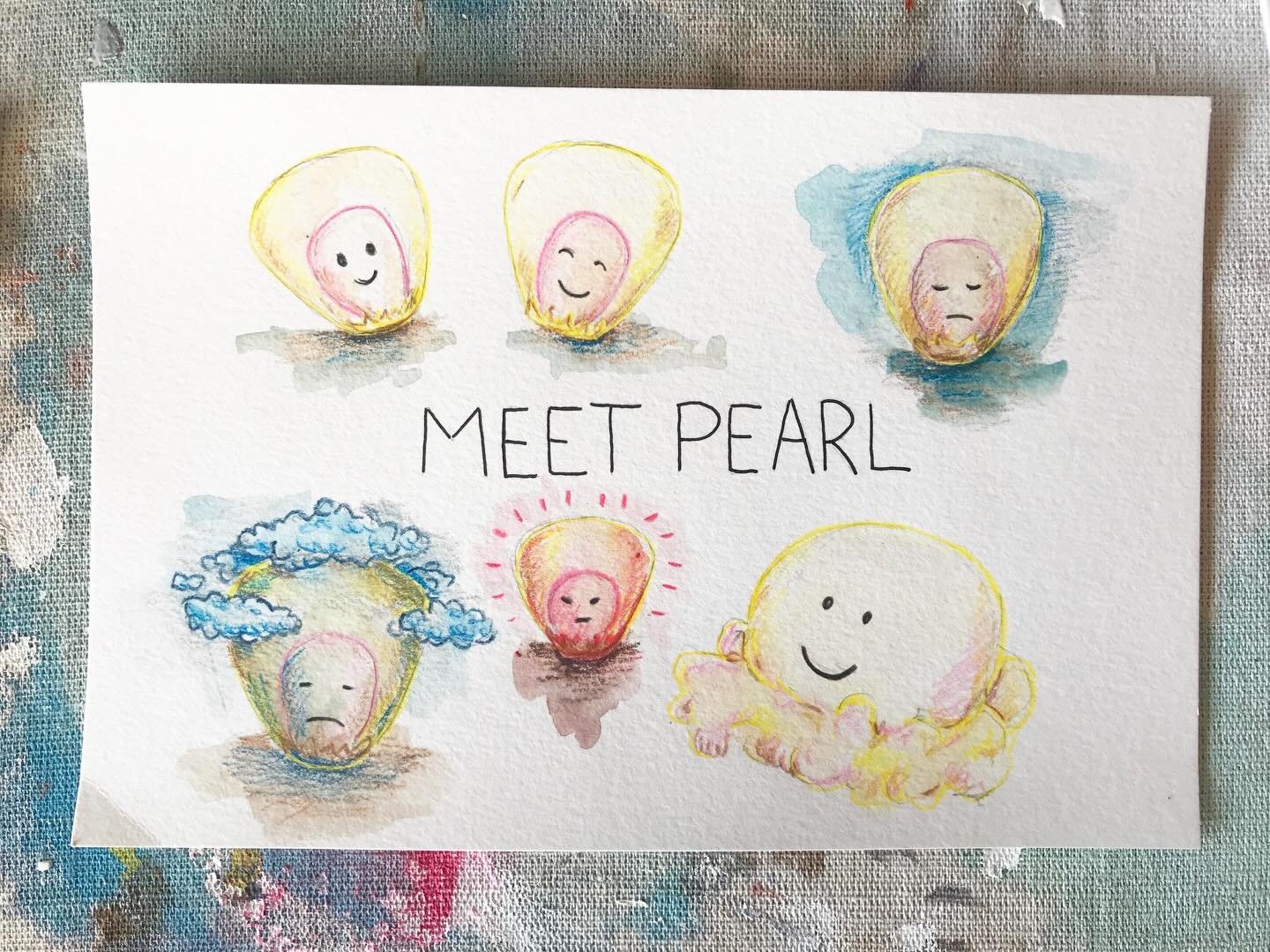 ✨ Before Pearl was Pearl&hellip; she was a sketch on watercolor paper. 🎨

Every character starts somewhere - and ours started with a tiny kernel full of big feelings. Happy, sad, glowing, hard&hellip; Pearl went through it all before she found her s