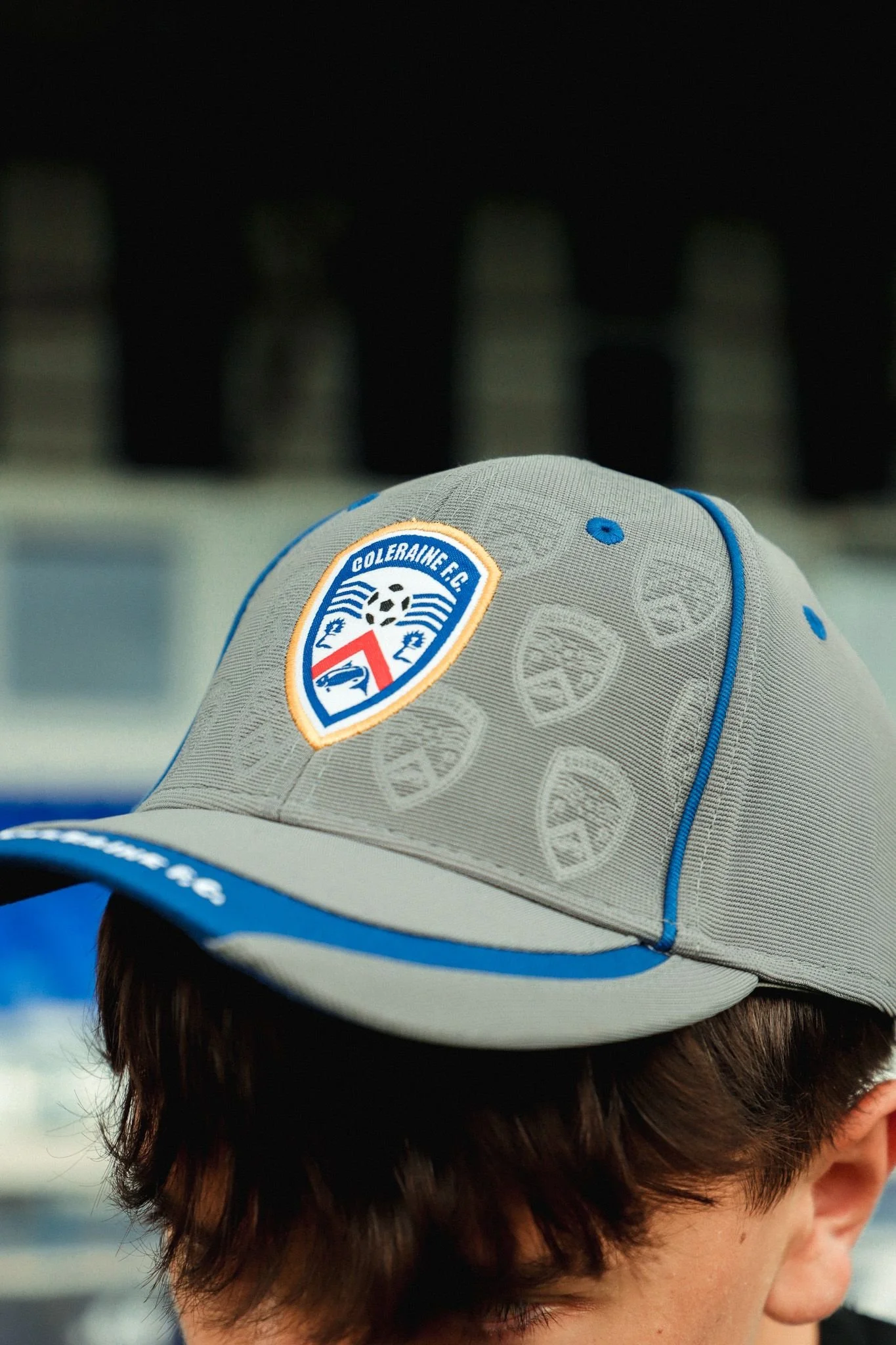 COLERAINE FC EMBOSSED BASEBALL CAP GREY