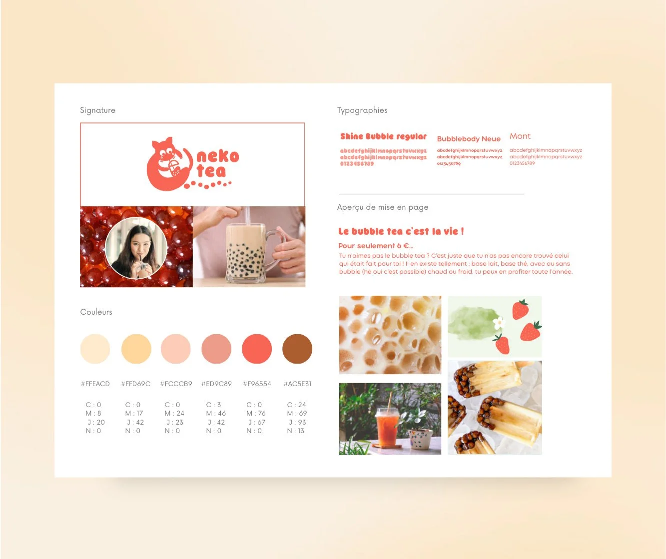 charte graphique bubble tea