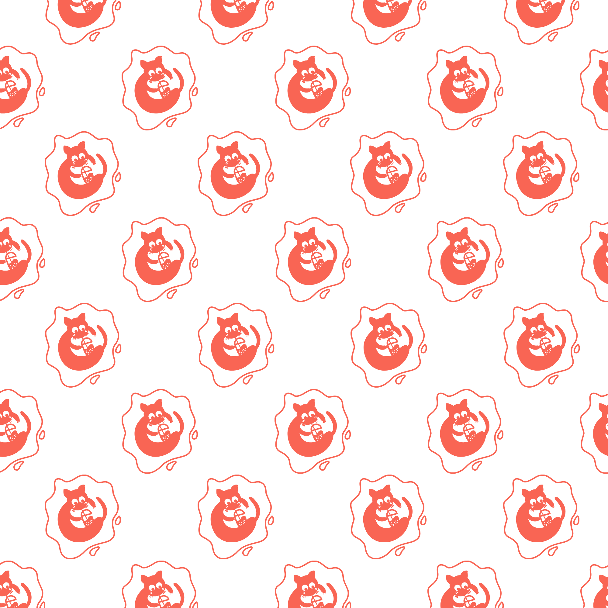 neko tea pattern bubble tea