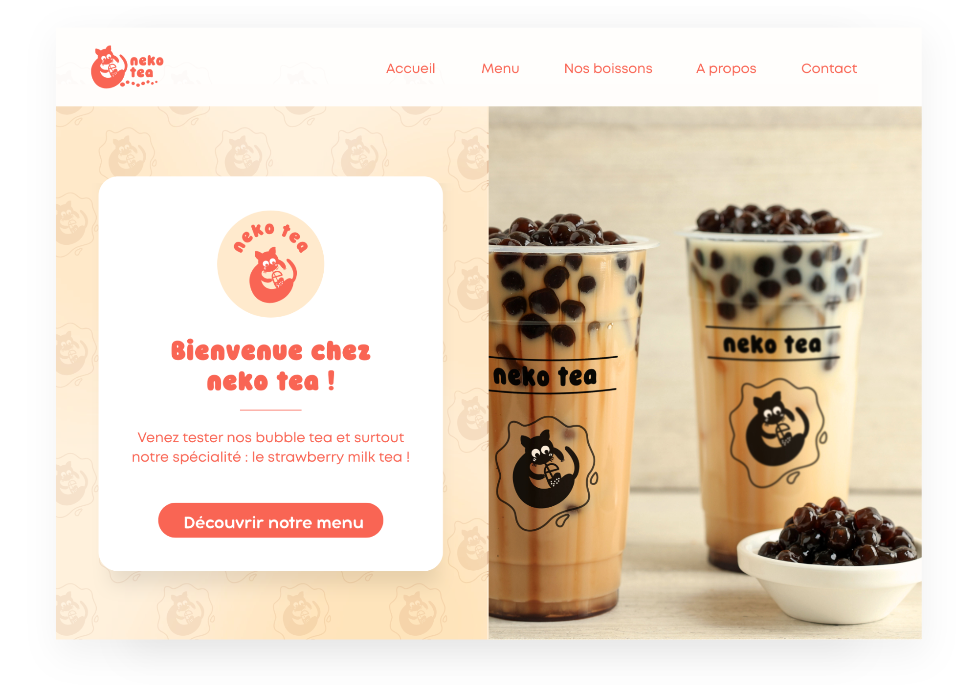 creation site web bubble tea