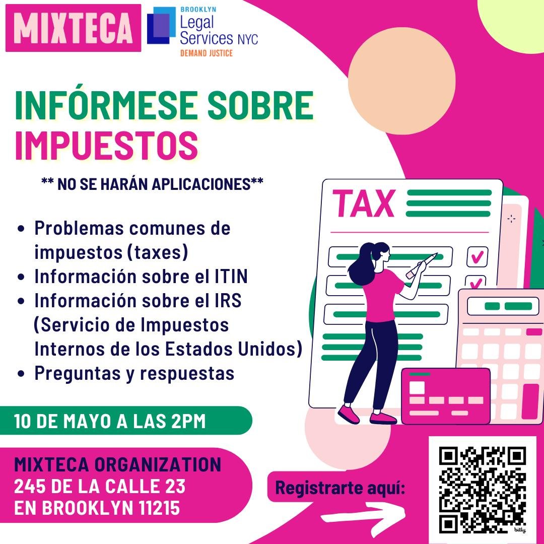 &Uacute;nase a nosotros para una sesi&oacute;n informativa el viernes 10 de mayo de 2024 a las 2 pm para obtener m&aacute;s informaci&oacute;n sobre los impuestos y responder cualquier pregunta que pueda tener sobre los impuestos. 💵💡

Reg&iacute;st