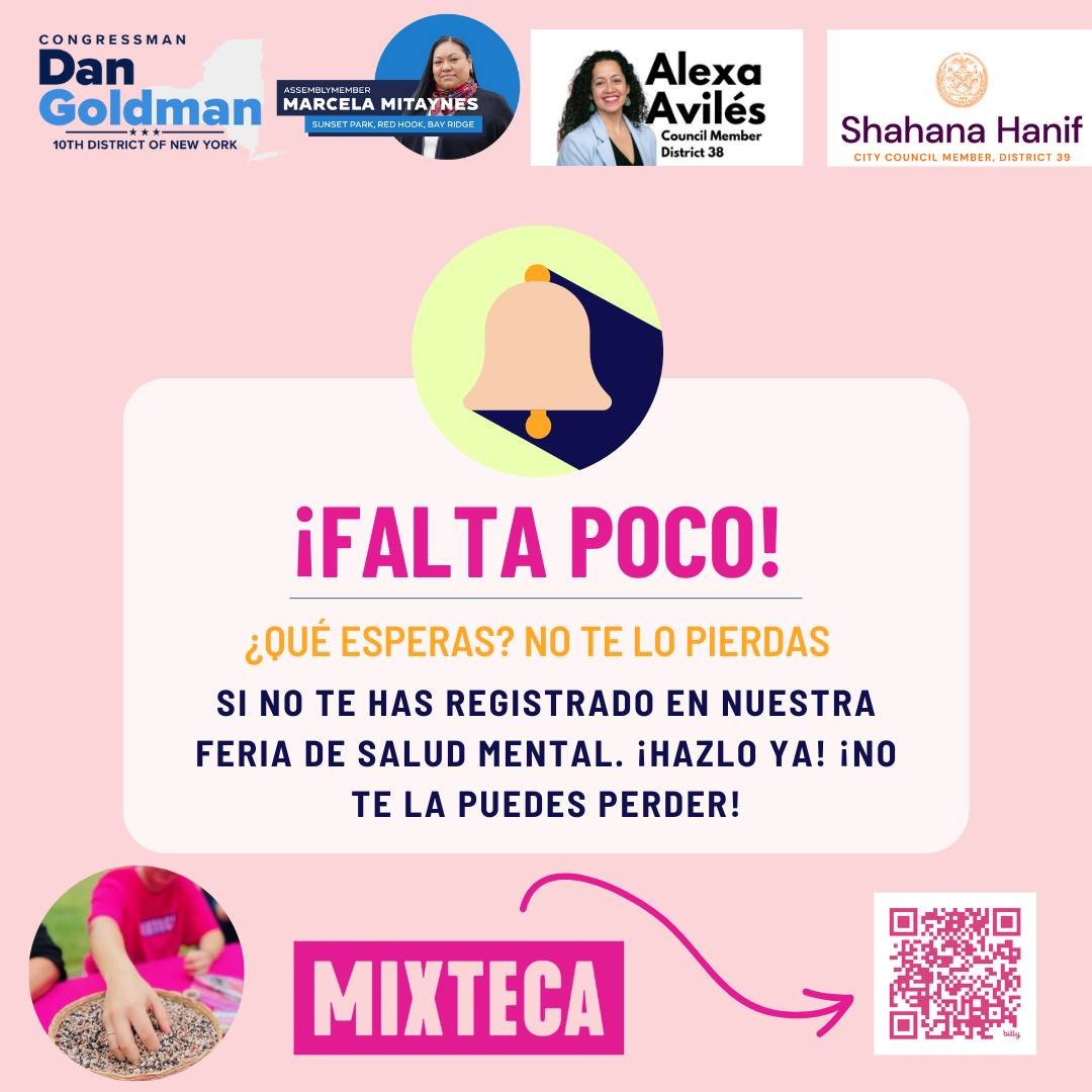 Mixteca quiere invitarte a nuestra Feria de Salud Mental: &iexcl;Explorando tus emociones! Este espacio estar&aacute; lleno de actividades para ti, para que conozcas m&aacute;s sobre  recursos e informaci&oacute;n que hay para ti y tu familia sobre s