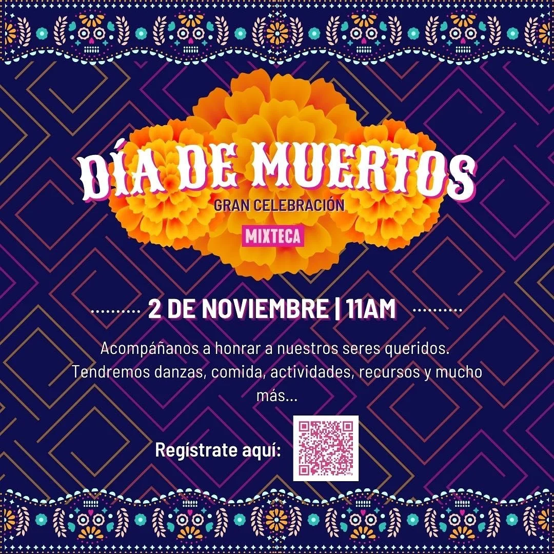 Ya te puedes registrar! Acompa&ntilde;anos para nuestra feria de recursos del Dia de Muertos! Tendremos diferentes actividades, presentaciones y recursos para la comunidad! Tambien tendremos Champurrado, Pan de Muerto y Arroz con leche pasarla en com
