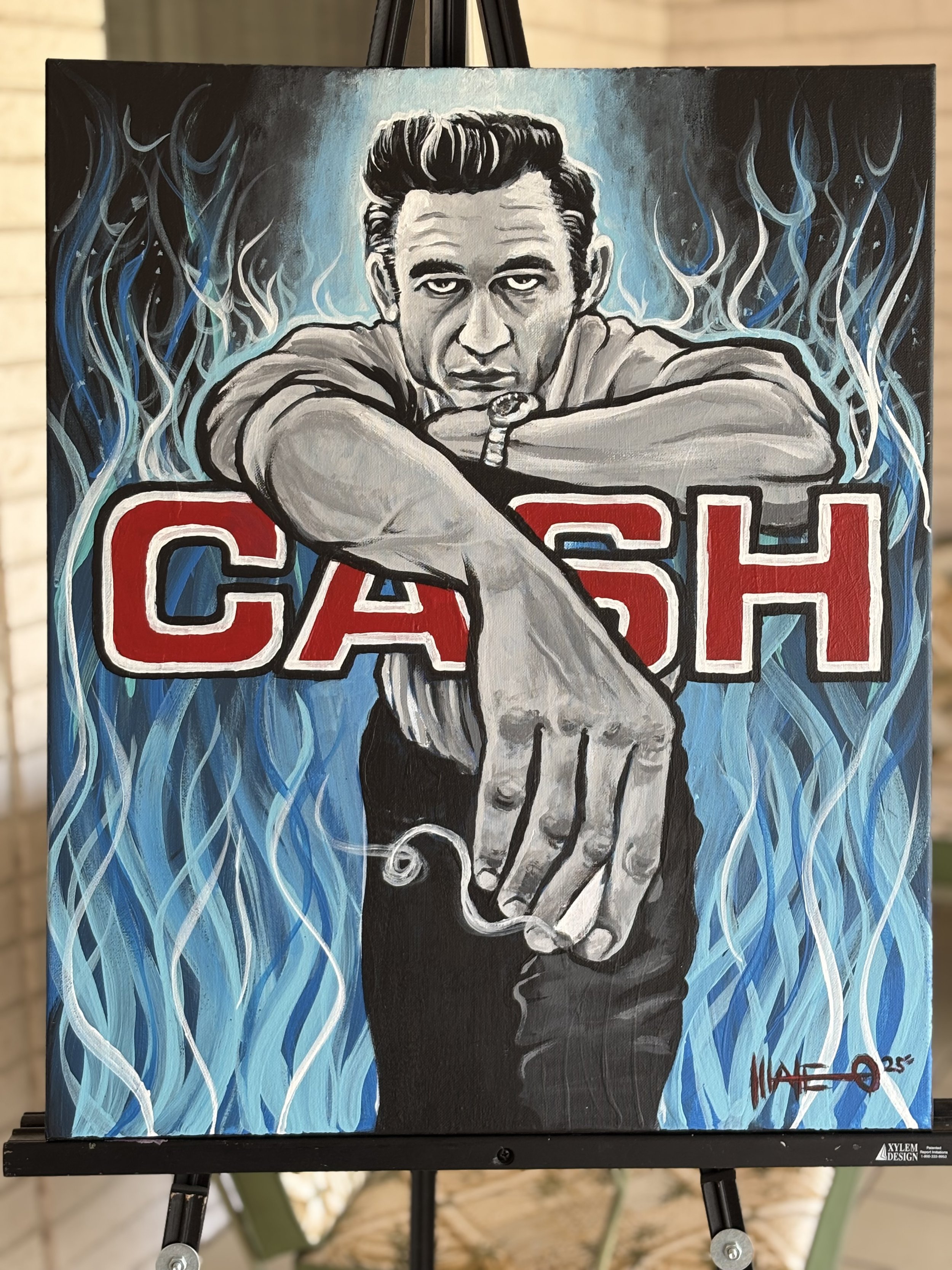 Johnny Cash - Acrylic on Canvas 20 x 24