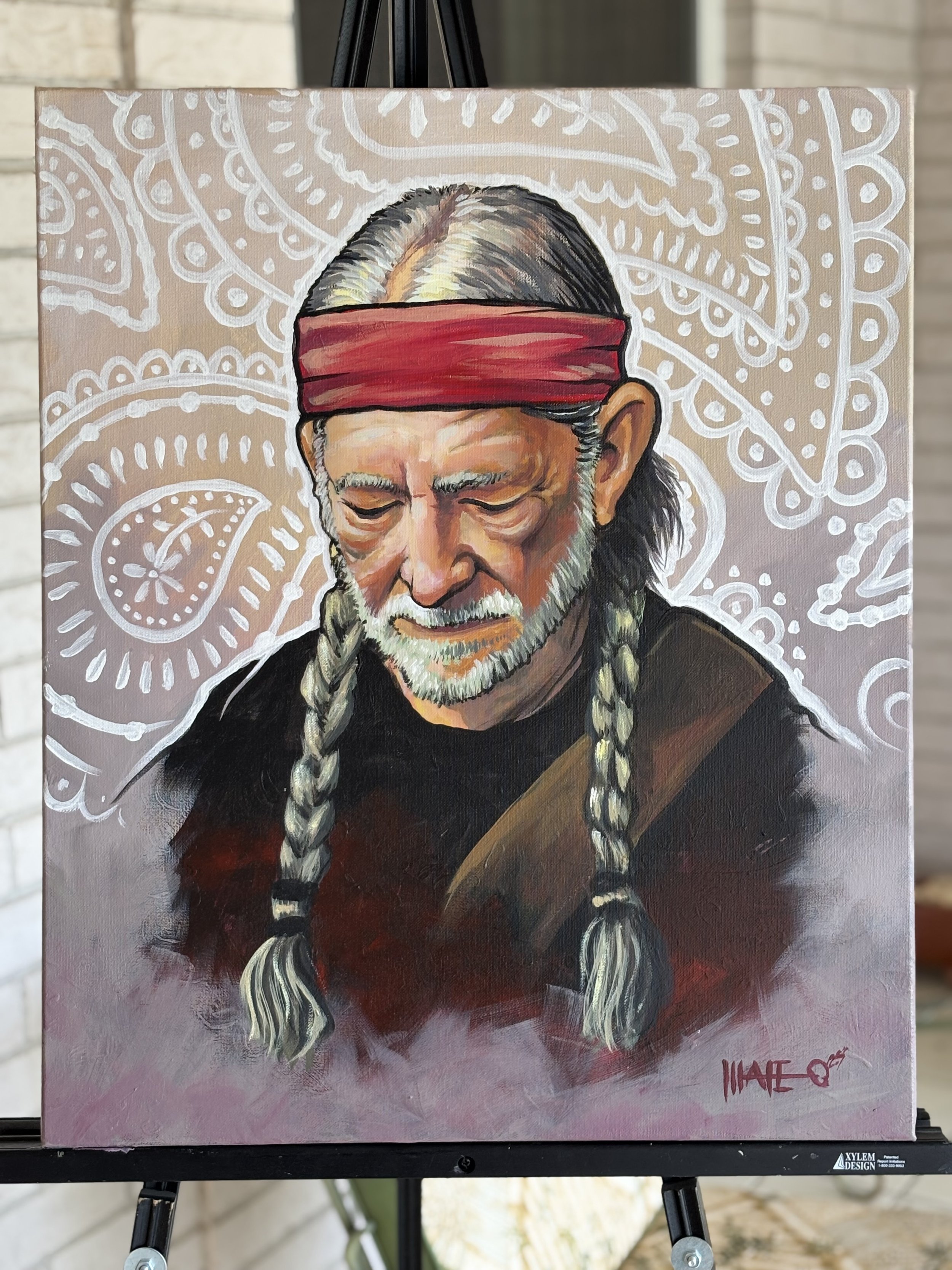 Willie Nelson - Acrylic on canvas - 20 x 24