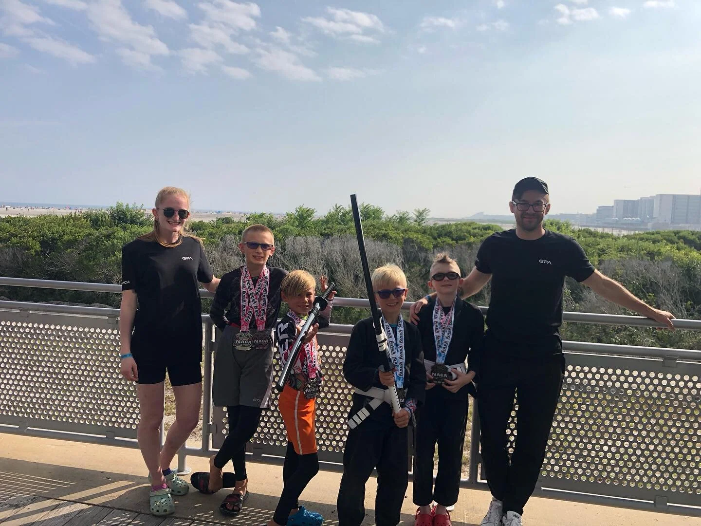 Our kids Jiu Jitsu crew representing at the Battle at the Beach. They displayed great sportsmanship with some hard fought matches! 

Caiden ~ 🥈(No Gi) 🥈(Gi)
Lincoln ~ 🥇(No Gi) 🥉(Gi)
Weston ~ 🥈(No Gi) 🥇(Gi)
Derek ~ 🥉(No Gi) 🥈(Gi)

Great job bo