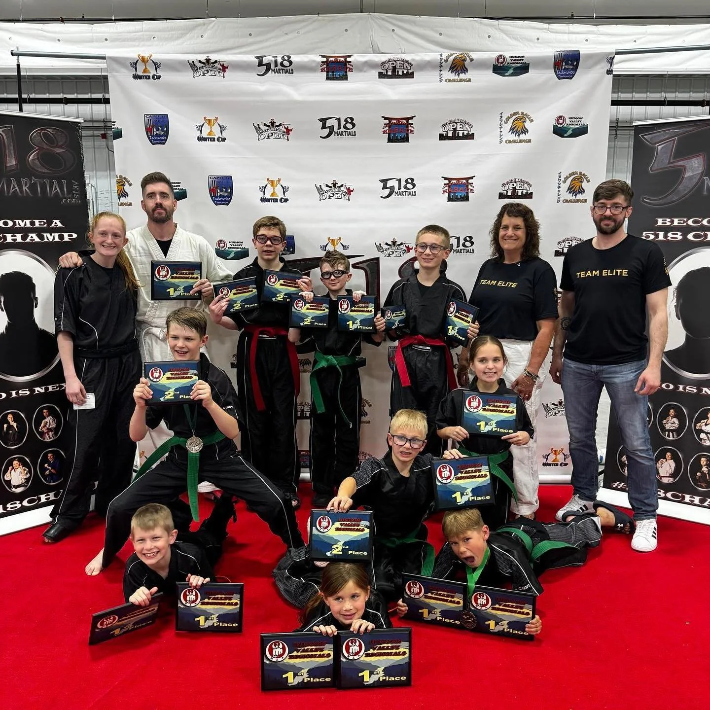 Congratulations to all of our students who competed in the Hudson Valley Regional Karate tournament! Here are the results.

Lexi: 🥇sparring 🏆women's grand champion in sparring 
Dylan: 🥈forms 🥈sparring 
Caiden: 🥇 sparring 🥉 forms
Lincoln: 🥇 spa