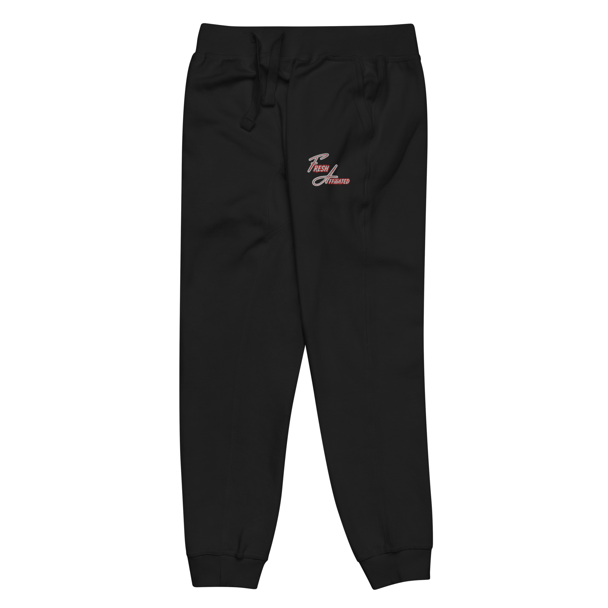 unisex-fleece-sweatpants-black-front-left-68cc2d6f6f1bc.png