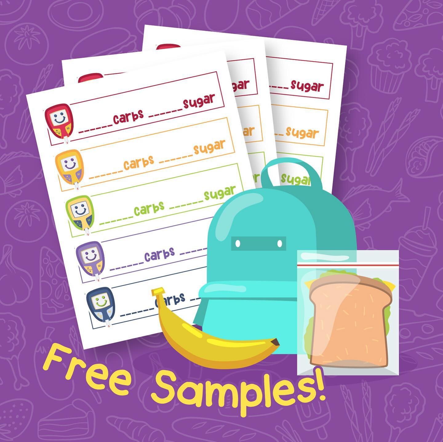 For today only, DM us for a free sample of carb-count label stickers! Perfect for school lunches!!😊 (Sorry, United States only) #diabetes #diabetic #backtoschool #t1d #t1dkids #t1dparent #t1dmom #lowcarb