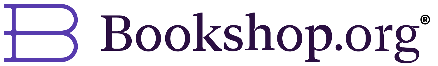 Bookshop.org logo featuring a stylized letter B in gradient blue and purple, with the text "Bookshop.org" in dark purple.