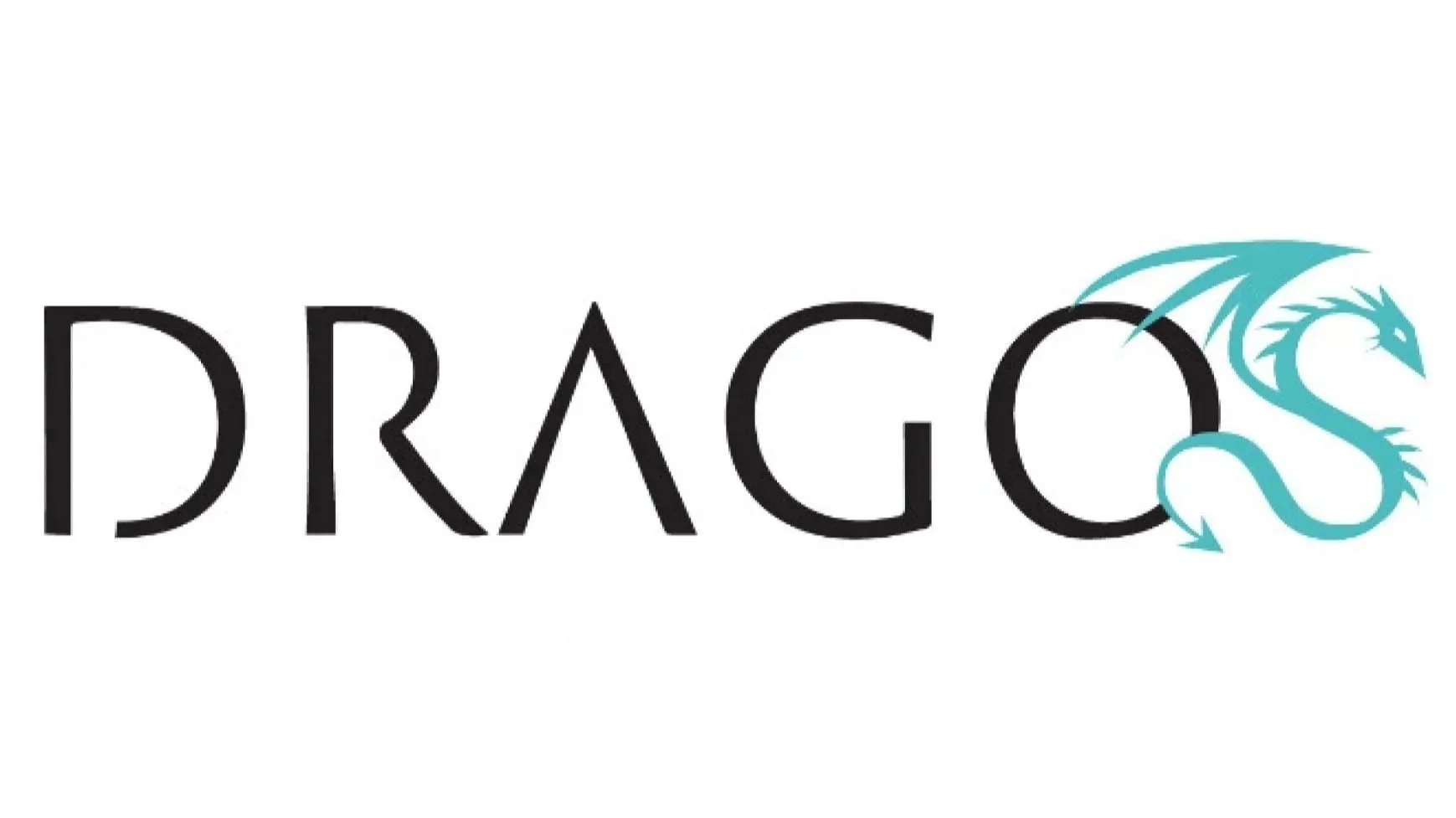 The word 'DRAGO' in black stylized font with a blue dragon illustration integrated into the letter 'O'.