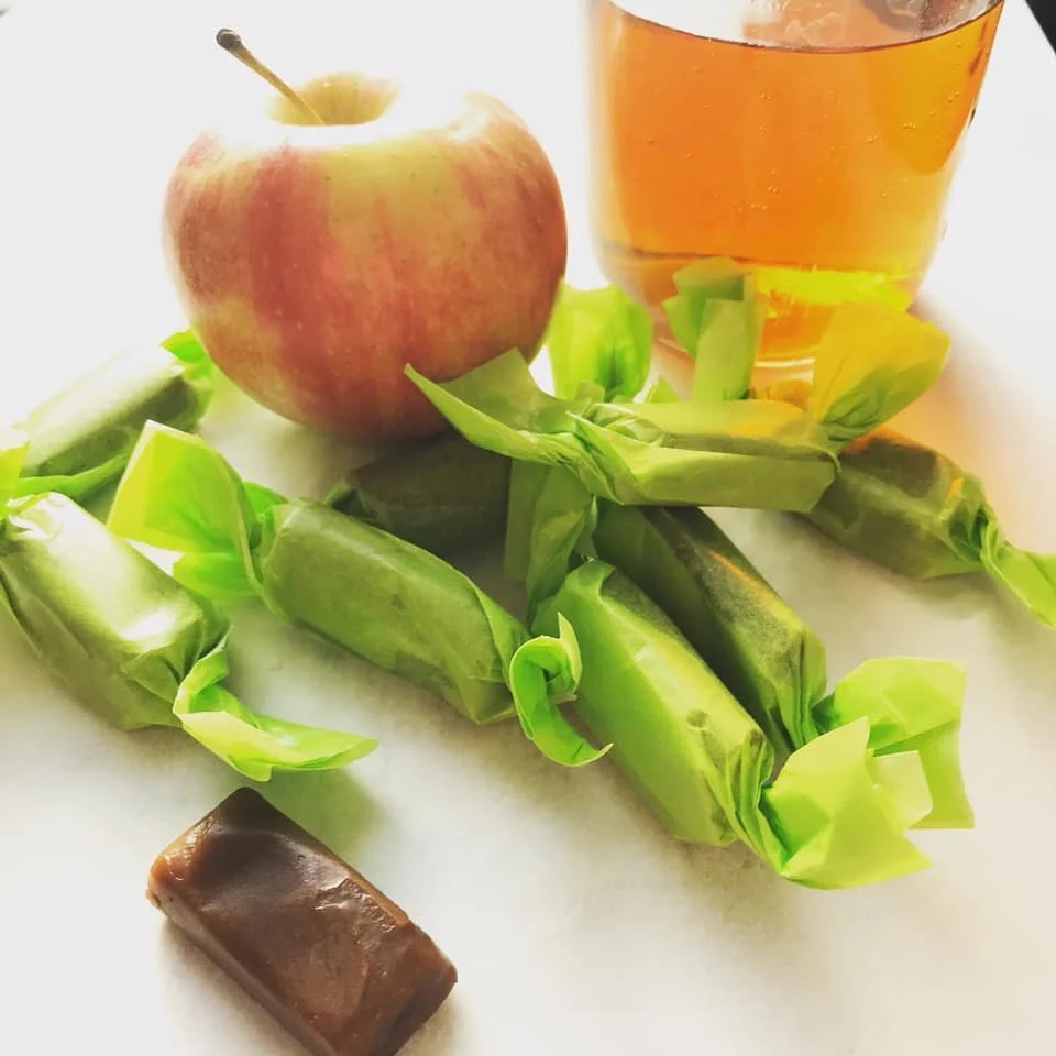 Apple Pie Moonshine Caramels with ingredients