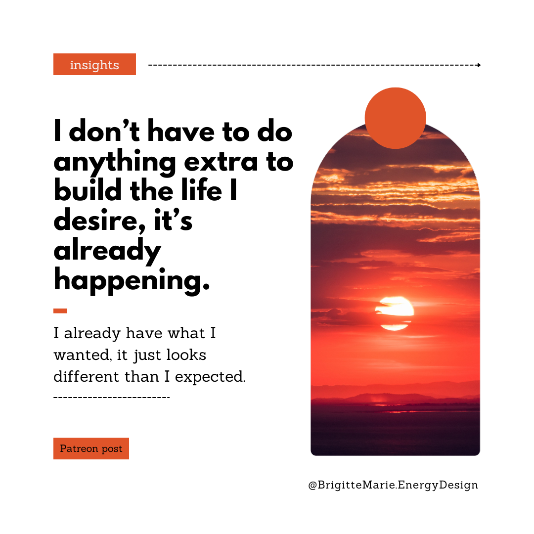 here's a story of me realizing that something I wanted for so many years, I actually already have. but in a very different way than I wanted/expected it to show up. so I wasn’t able to acknowledge it in my life. 

then once I came to the insight, I r