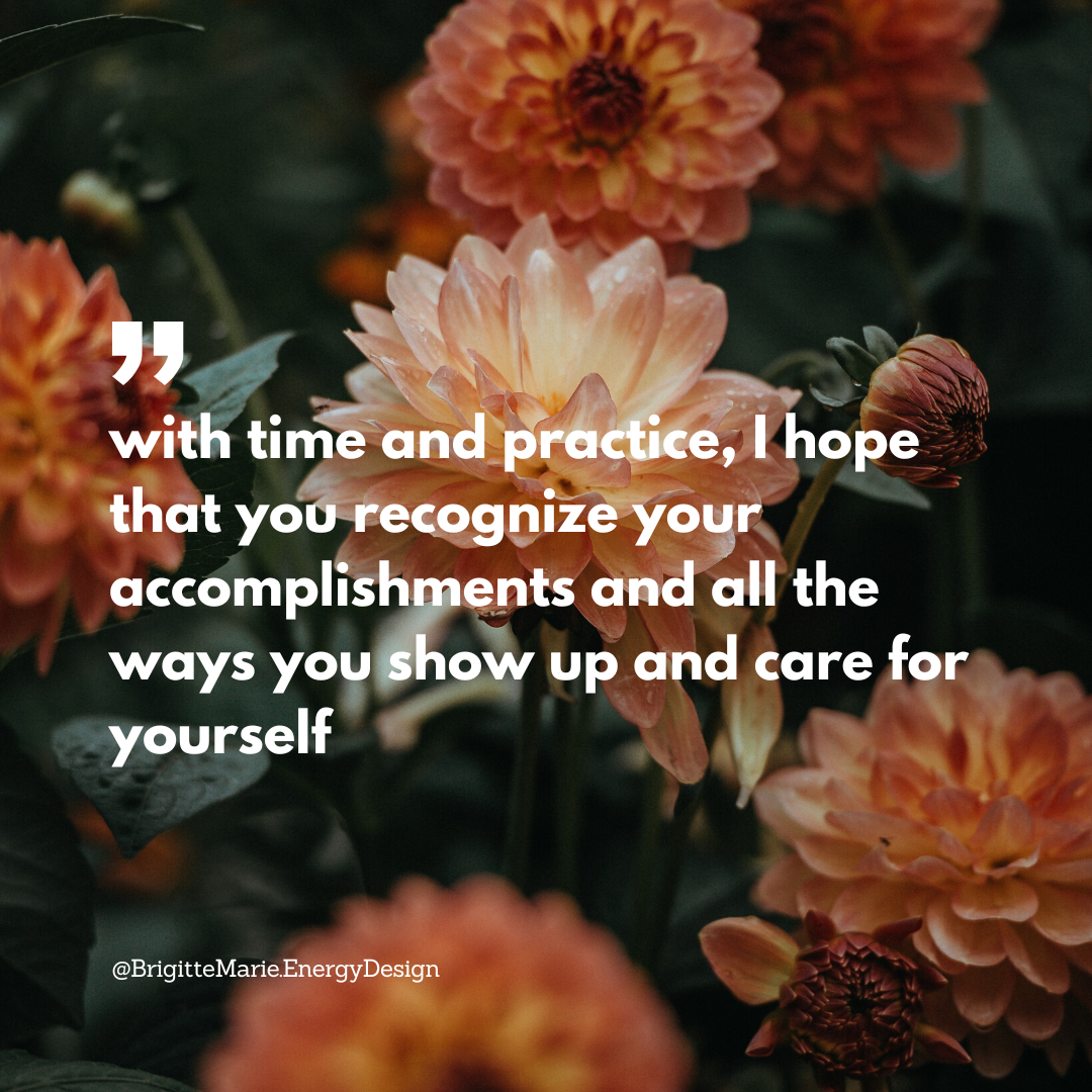 (3/3) When you prioritize your self and your needs, then you’re able to show up in the world to help and impact others. 

It took me a darn long while to start being able to recognize all these ways in which I do show up for myself and take care of m