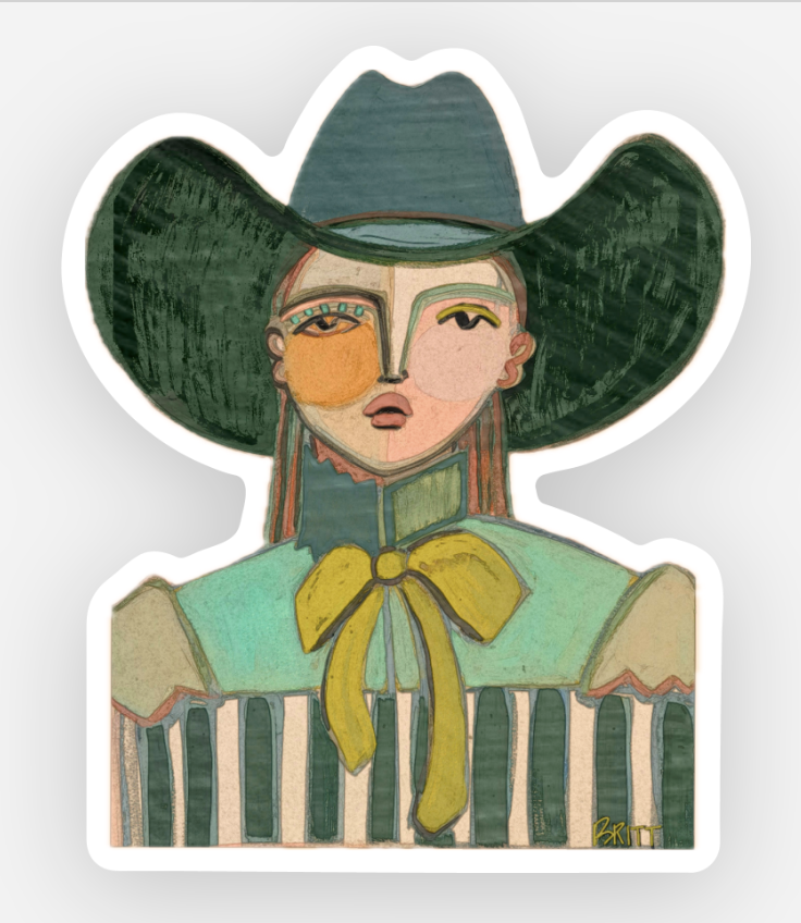 Cowgirl green hat.png