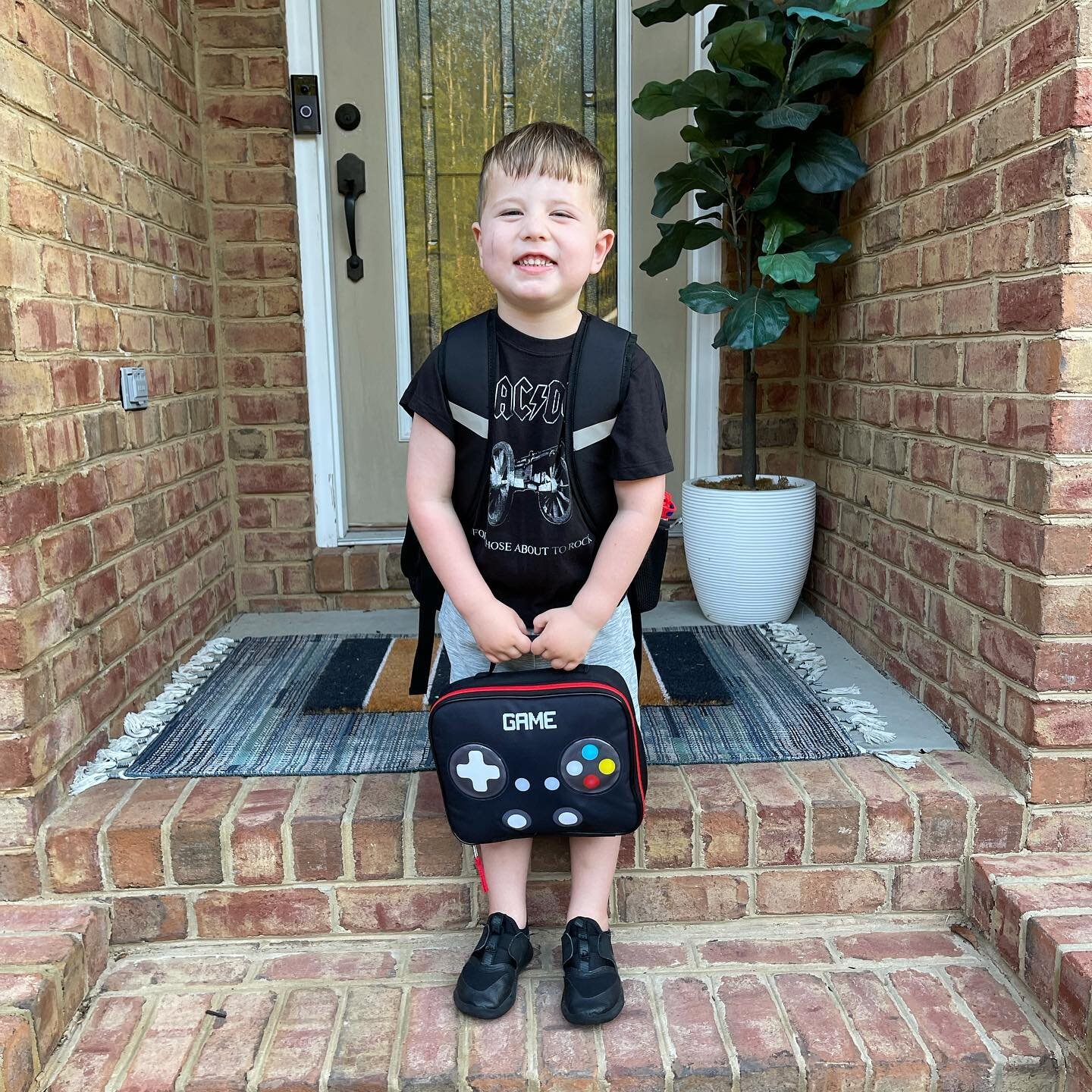 My baby! 💙
Laaawwwddd sending my baby to all day Pre-school is like ripping my heart out that he&rsquo;ll be gone from his momma ALL day! 
It&rsquo;s fine&hellip;. I&rsquo;ll be fine&hellip;.

But him and Elin are NOT allowed to get any bigger. I&rs