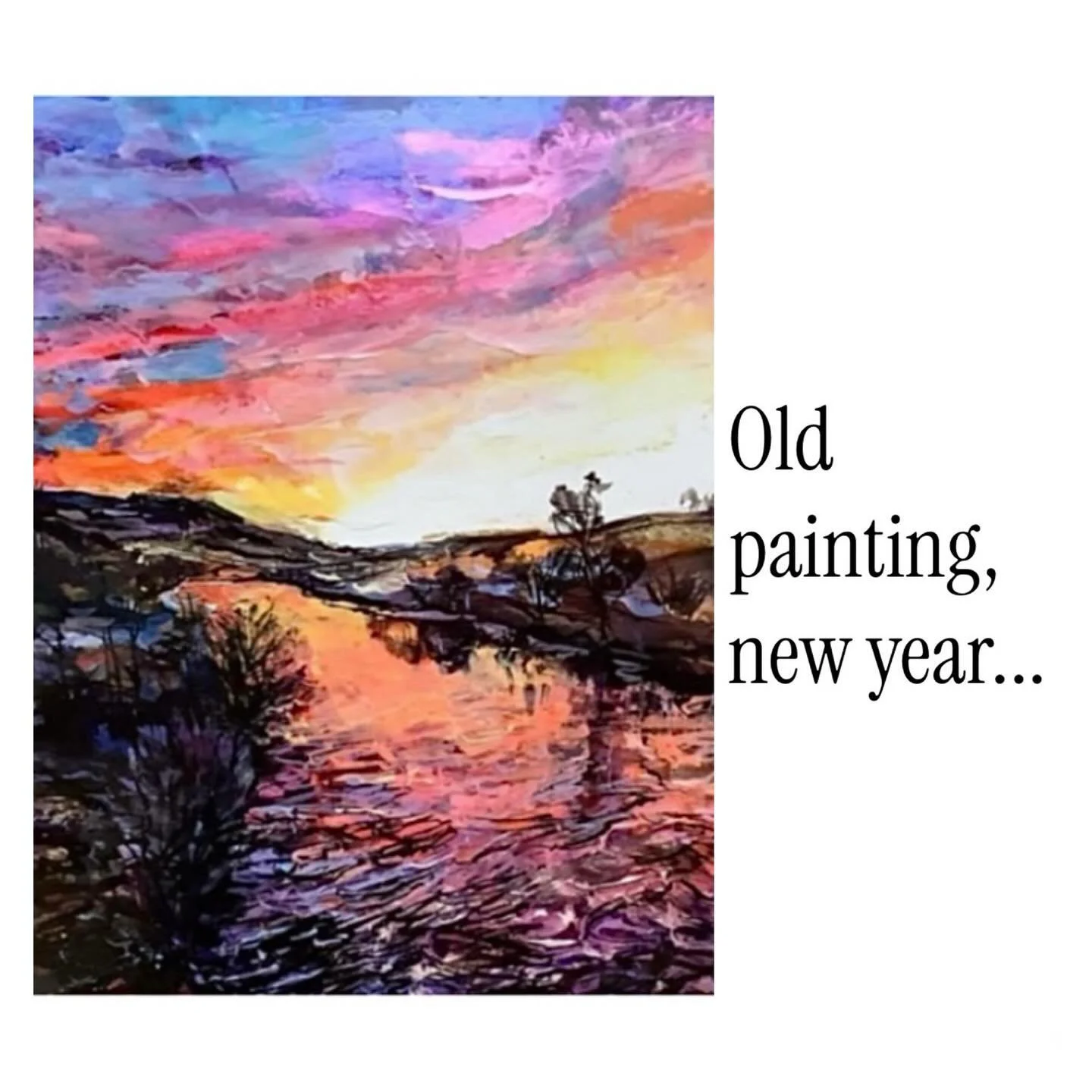 I saw this painting in my archives and thought, &lsquo;I miss light like this!&rsquo;

For me this month has felt like waking up in a world sapped of colour. It has been the most wet, dark, driech January I can remember. 

But I woke today feeling mo