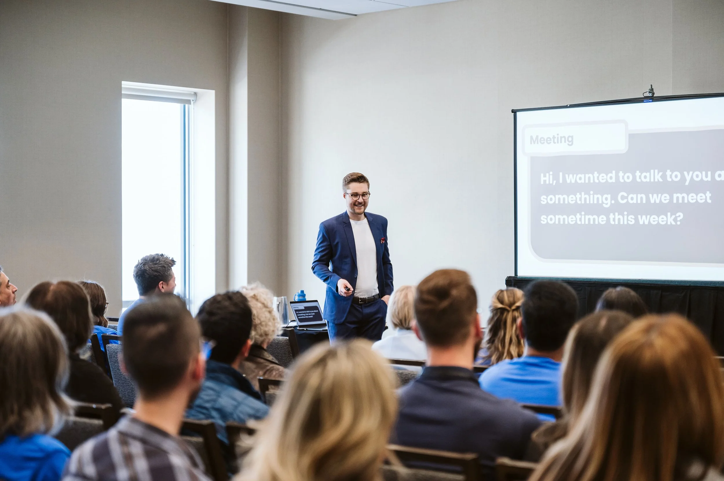 Nicholas Belliveau speaking at Gala Roche 2024