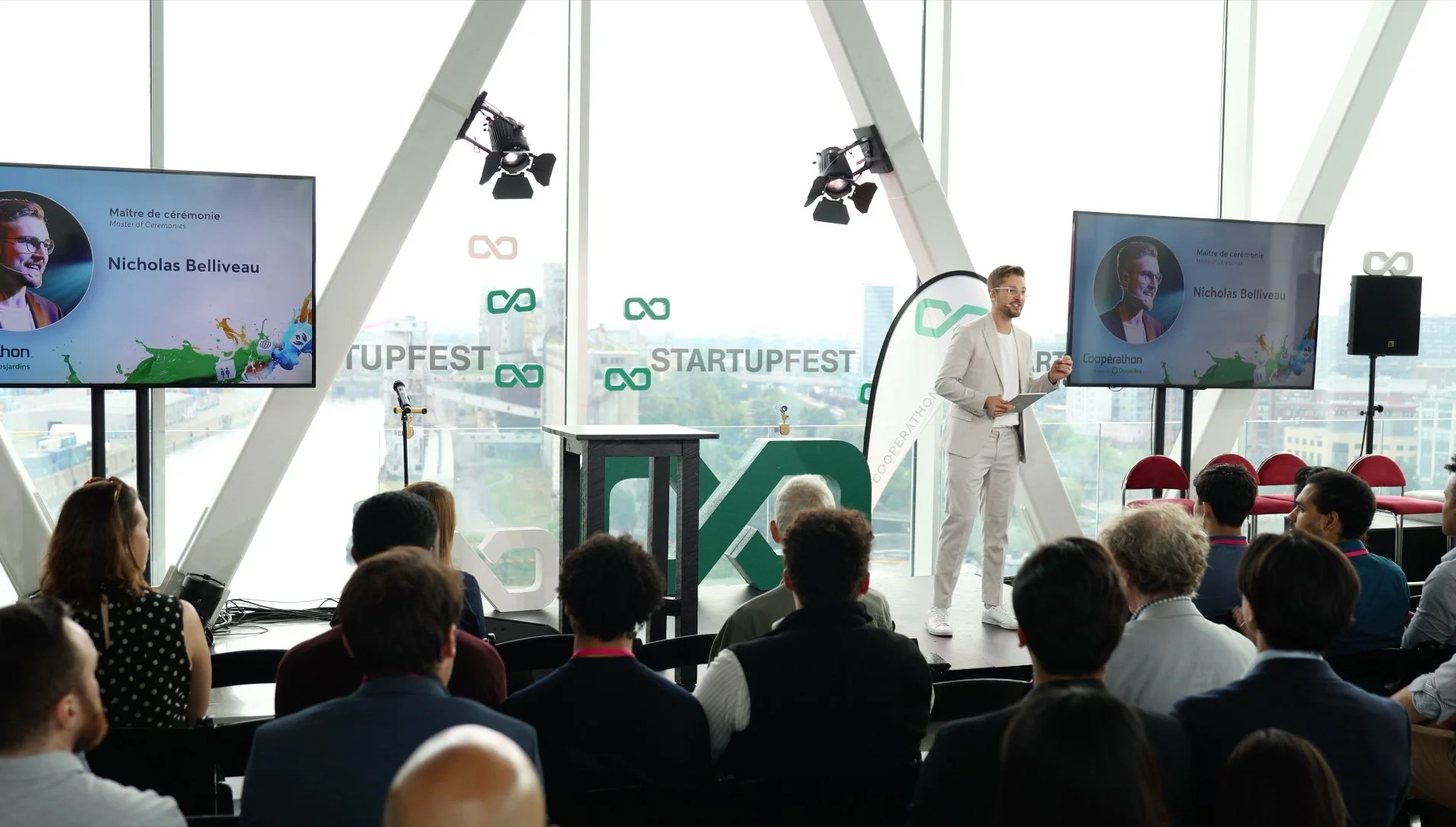 Nicholas Belliveau as Master of Ceremonies at the Cooperathon 2025