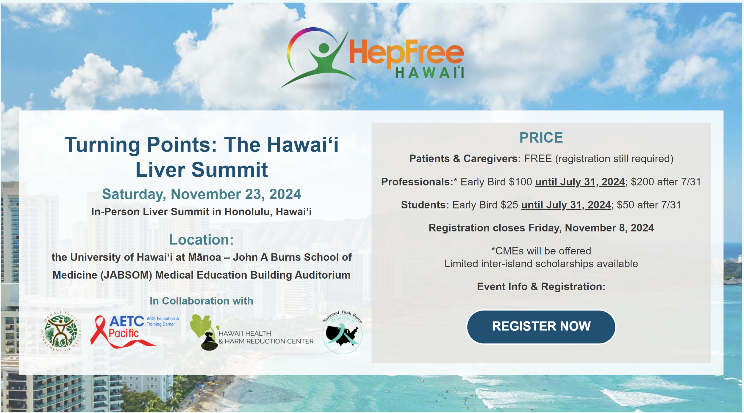 Register for Hawaiʻi Liver Summit 2024