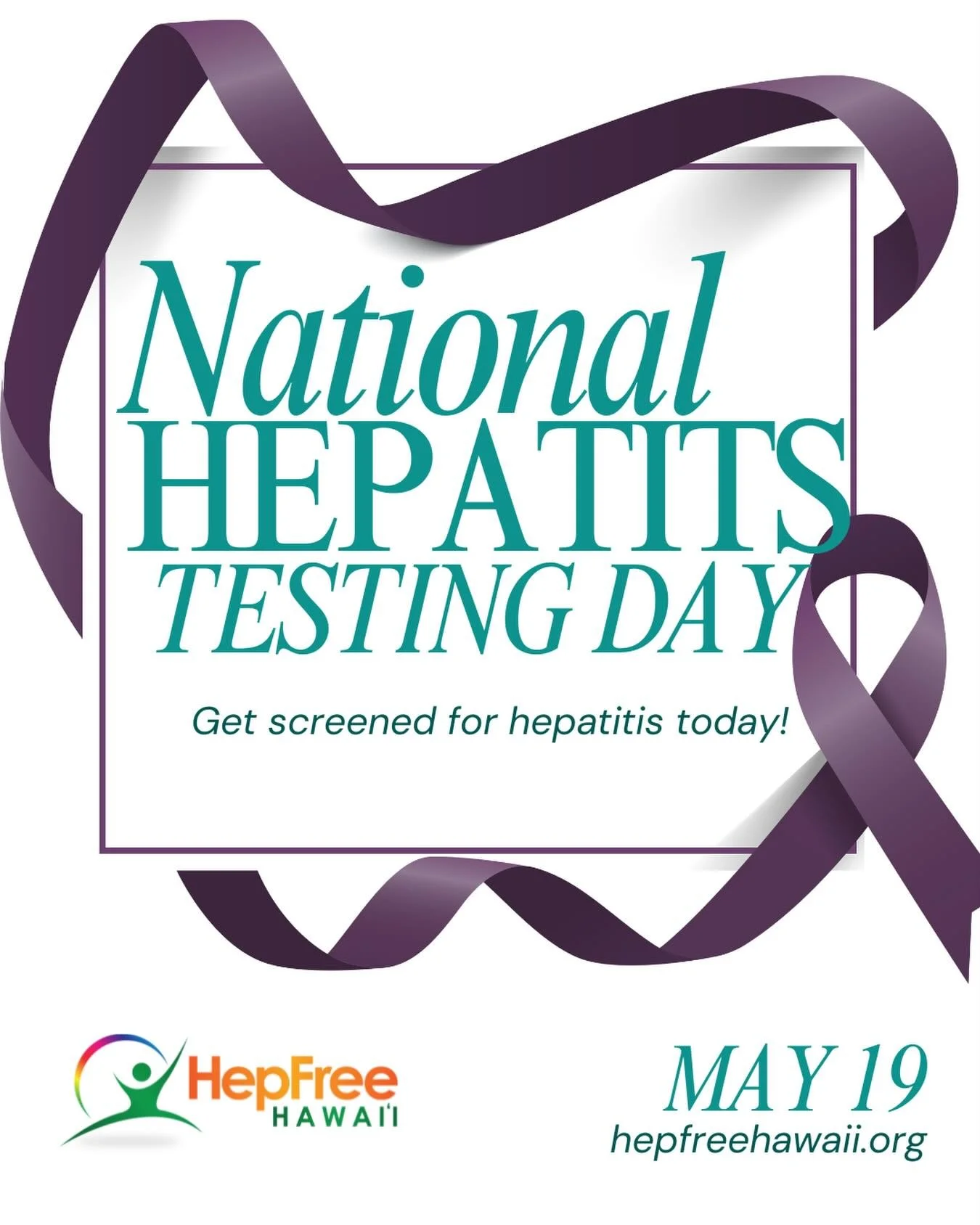 🧡 May 19 is National Hepatitis Testing Day 🧡

Knowing your status can save lives. Hepatitis B and hepatitis C often have no symptoms, which is why testing is so important. A simple test can lead to early care, treatment, and prevention.

Take the t