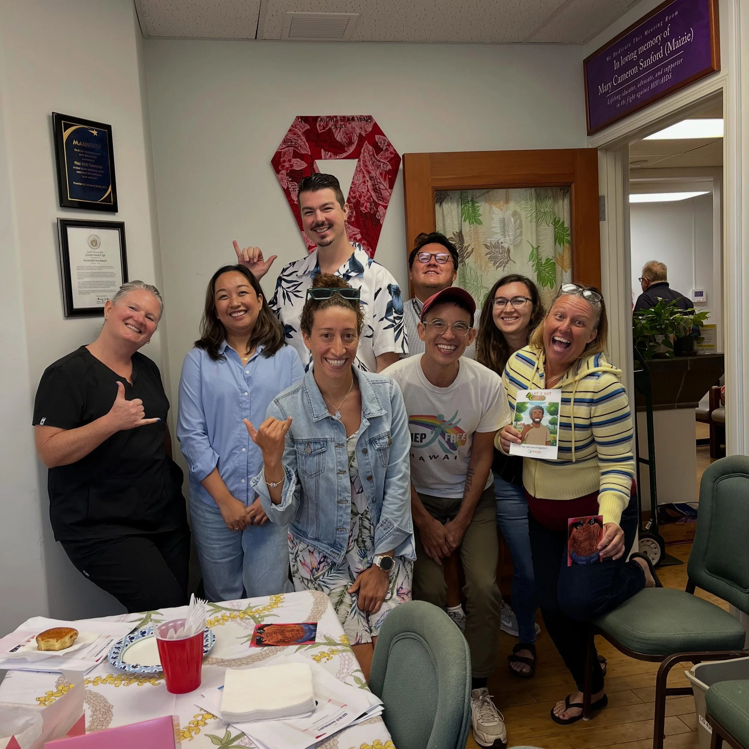 Mahalo @mauiaidsfoundation for the wonderful time 🥰🤩 We loved learning about what you folks are currently doing to eliminate #hepatitis 💪 

#takeTHAThepatitus #HepFree2030 #Hawaii #Maui