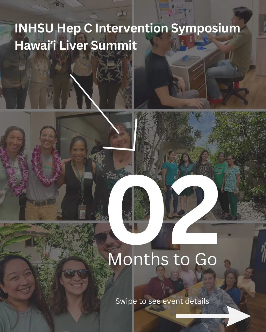 ⏰ Two months to go!

Have you registered yet?!

This November, connect with partners across Hawaiʻi to improve hepatitis prevention, testing, treatment, and liver health! 

📍 Swipe for details and register today! 💛

#takeTHAThepatitis #HepFree2030 