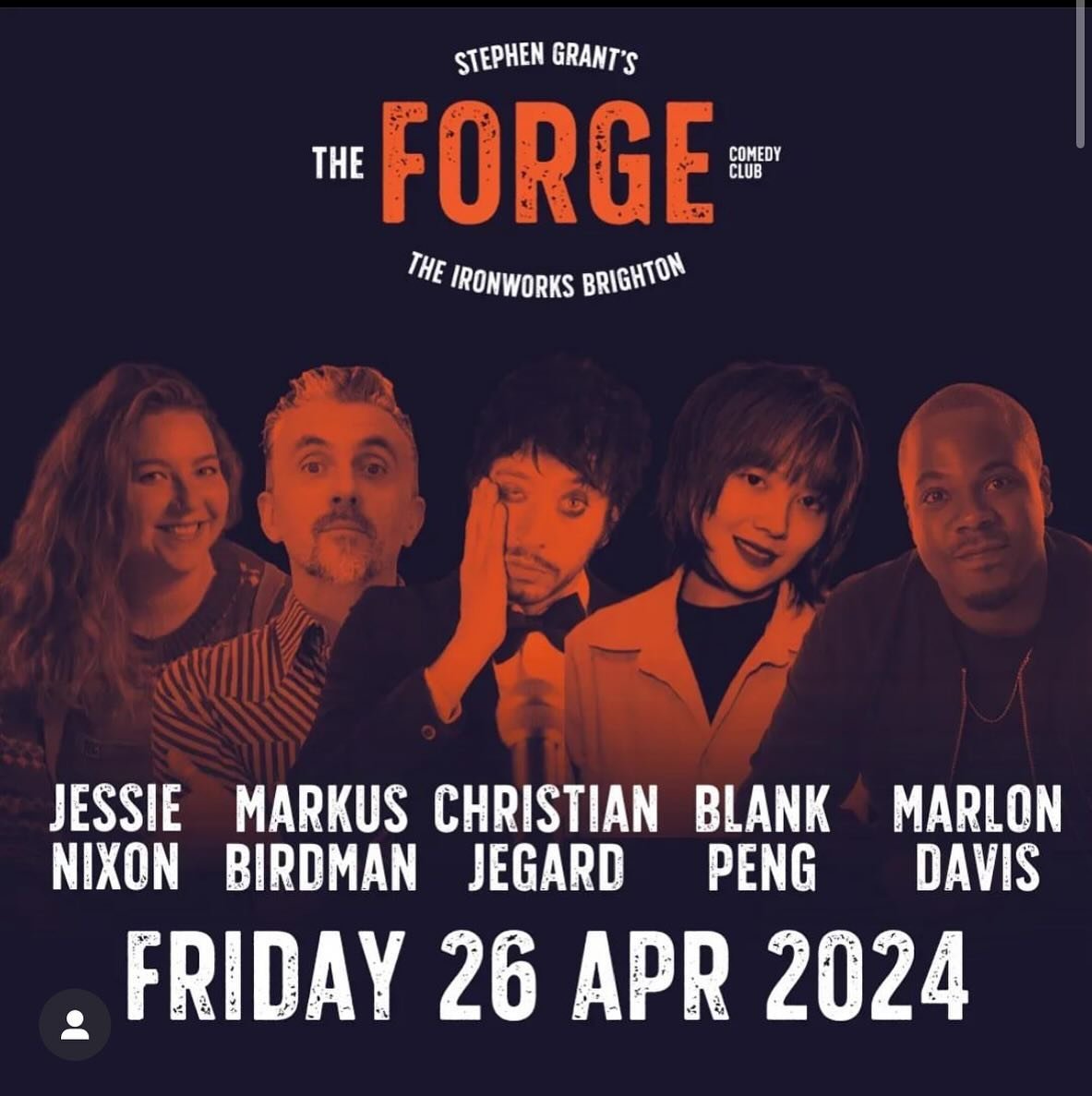 Tonight! Come see me singin and slingin wise at The Forge, Brighton! Xxx