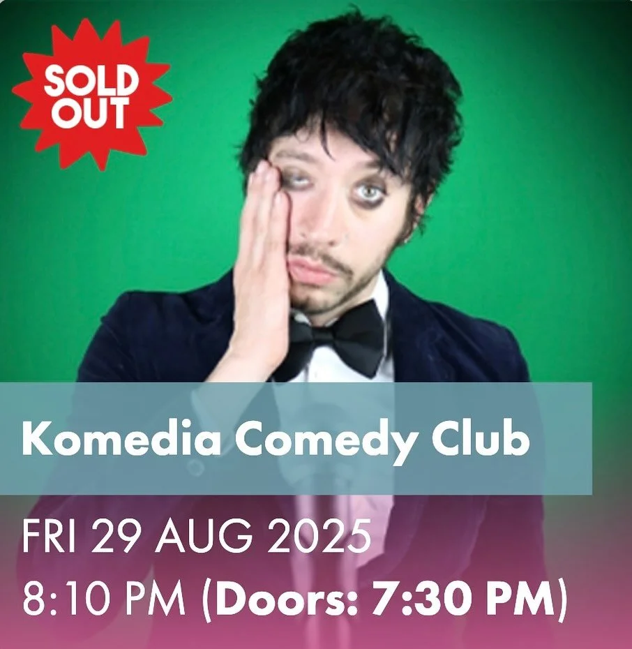 Brighton! Tonight&rsquo;s show for Komedia Comedy Club is sold out- but there&rsquo;s still tickets for tomorrow&rsquo;s show! Come watch me successfully entertain - along with fabbo comics Tom Toal, Kate McGann and Paul F Taylor 🍸