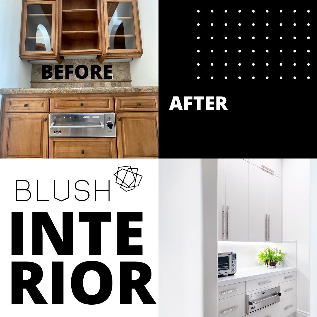 Before &amp; After By Blush Interior Designs
.
Butler's Pantry getting a serious face lift! 😍
#blushmademedoit #blushinteriordesigns #blushkitchenandbath #sandiegointeriordesigners #kitchenandbathdesigners #kitchenandbath #kitchenremodel #beforeanda