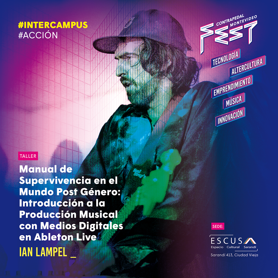 Flyer de mi taller en Fest Contrapedal Montevideo.