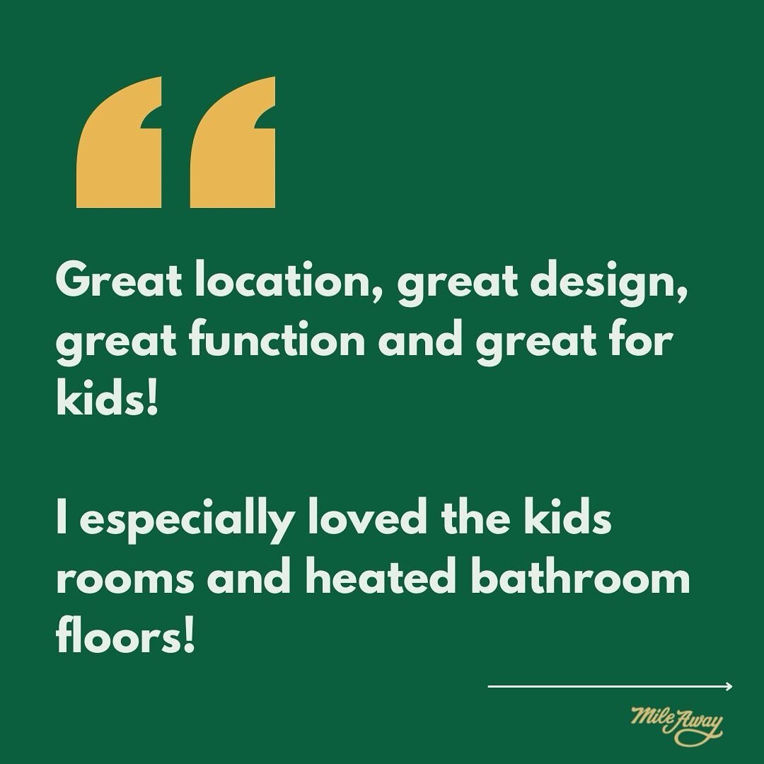 We love to hearing from the guests and families we host! Thoughtfully designing the kids rooms and play areas was a very important part of the design process when we restored the MileAway farmhouse. Creating a home away from home feel that is warm, i