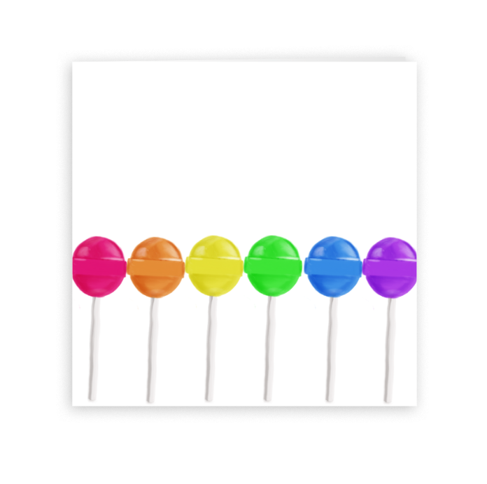 Rainbow Lollipops [Print] (white background)